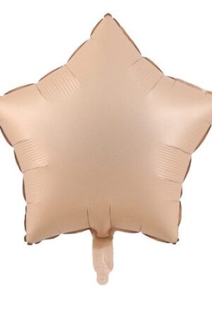 Balon foliowy gwiazda 18 cali karmelowy 50szt