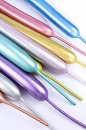 Balon lateksowy modelingowy mix kolor chrom 100szt