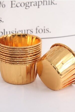 Foremki do babeczek 50szt złote