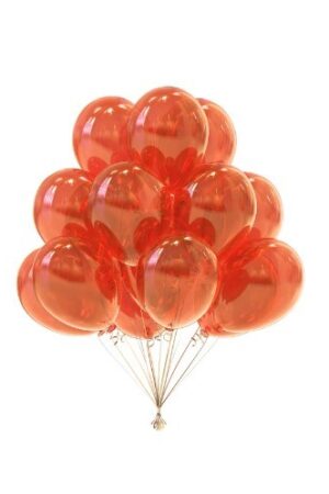 Balon lateksowy pomarańczowy transparentny 10cali, 50szt