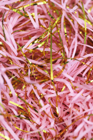 Papierowe wypełnienie do prezentów różowo złote, 20g