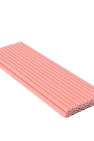 Słomki rózowe 10szt , papierowe