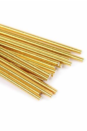 Słomki złote gold 10szt