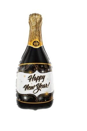 Balon foliowy Szampan Butelka 45x86cm Happy New Year