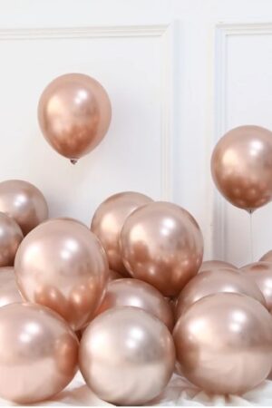 Balon lateksowy 10szt szampański chrom 10 cali