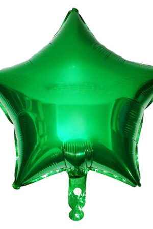 Balon foliowy gwiazda 18 cali Zielony 50 szt