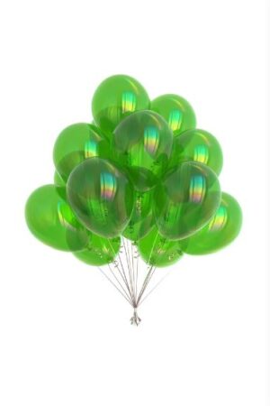 Balon lateksowy zielony transparentny 10cali, 50szt