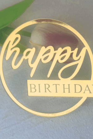 Topper na tort Happy Birthday