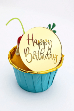 Topper na tort babeczki Happy Birthday 5szt