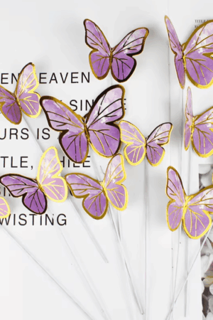 Topper na tort motyle 10szt