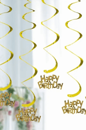 Świderek girlanda 80cm Happy Birthday 6szt