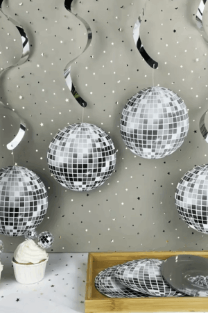 Świderek girlanda 80cm kula disco 6szt