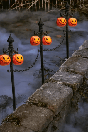 Dekoracja na Halloween Dynia do ogrodu 55cm, 2szt