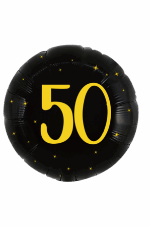 Balon foliowy okrągły 18cali 45 cm, 50 urodziny