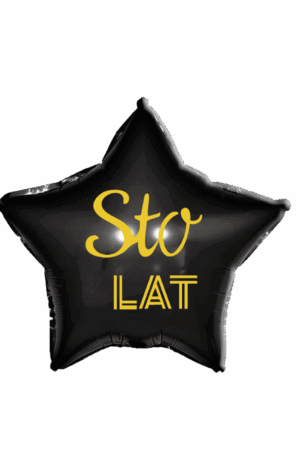 Balon foliowy gwiazda 18 cali 45 cm Sto Lat