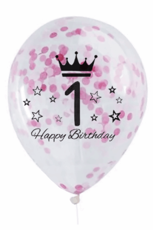 Balony z konfetti-1th birthday