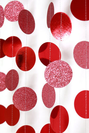 Girlanda Papierowa Dekoracyjna Czerwona 4m
