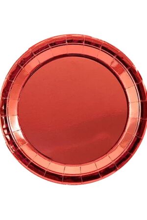 Talerzyki papierowe czerwone 7cali, 6szt