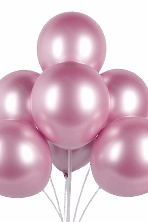 Balon lateksowy 100szt jasny różowy chrom 5 cali, 15cm