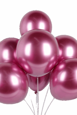 Balon lateksowy 100szt fuksja chrom 10 cali, 25cm