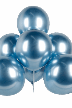 Balon lateksowy 50szt jasny niebieski chrom 12 cali, 30cm
