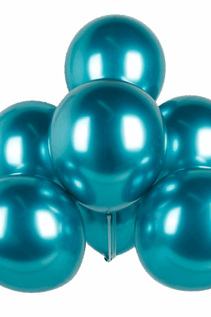 Balon lateksowy 100szt turkusowy zielony chrom 10cali, 25cm