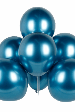 Balon lateksowy 50szt niebieski chrom 12 cali, 30cm