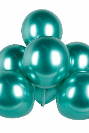 Balon lateksowy 50szt zielony chrom 12 cali, 30cm