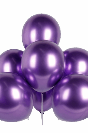 Balon lateksowy 100szt fioletowy chrom 10 cali, 25cm