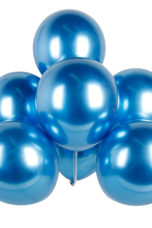 Balon lateksowy 50szt niebieski chrom 12 cali, 30cm