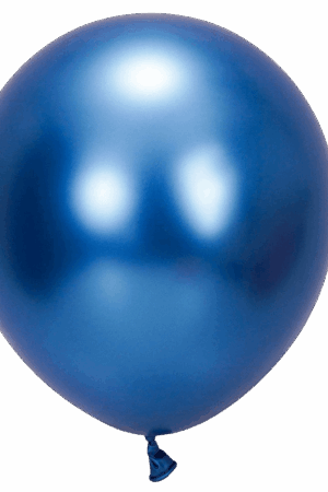 Balon lateksowy 100szt niebieski chrom 5 cali