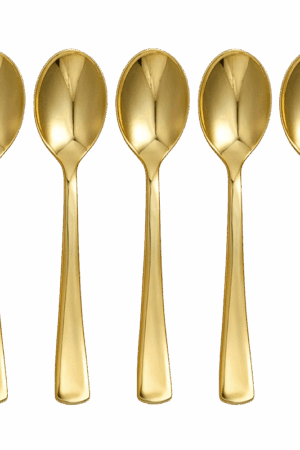 Sztućce jednorazowe, łyżki złoty 10szt