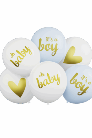 Balon lateksowy zestaw baby boy , 12 cali 6szt