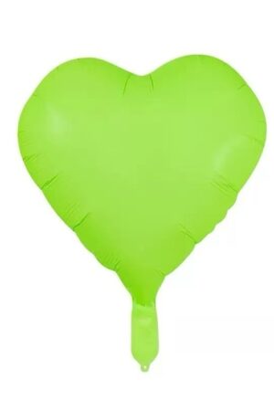 Balon foliowy serce zielony 45cm,18 cali Fluorescencyjna