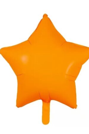 Balon foliowy gwiazda 18 cali pomarańczowa 10szt