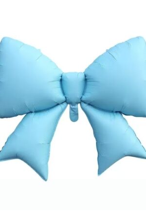 Balon foliowy kokarda niebieska 98x75cm