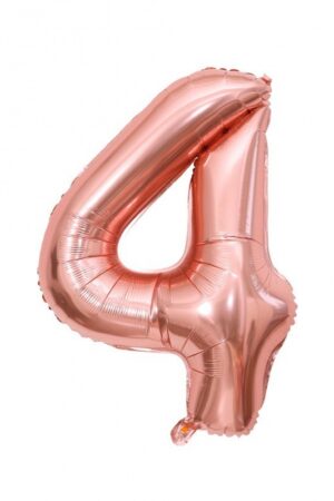 Balon foliowy cyfra 4 rose gold, 40 cali