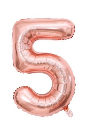 Balon foliowy cyfra 5 rose gold, 40 cali