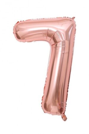 Balon foliowy cyfra 7 rose gold, 40 cali