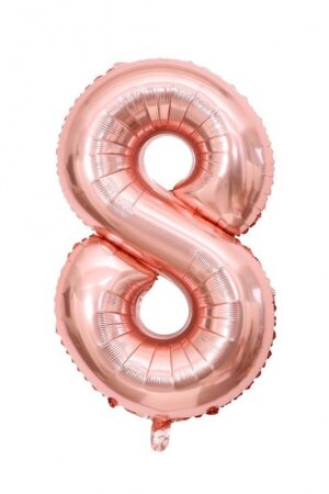 Balon foliowy cyfra 8 rose gold, 40 cali